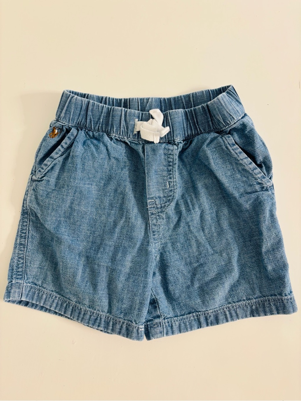 Ralph Lauren - Light Blue Kids Elastic Waist Denim Shorts